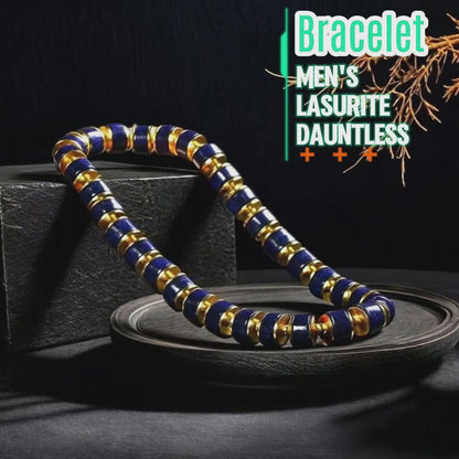 The Starlight Forge: Lapis Lazuli &amp; Brass Anchor Bracelet